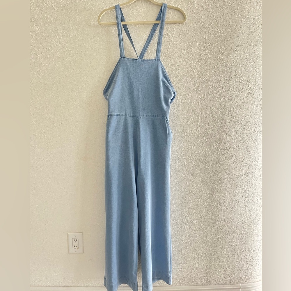 NWT MARINE LAYER Wide Leg Cropped Jumpsuit Size 10 - Picture 5 of 15